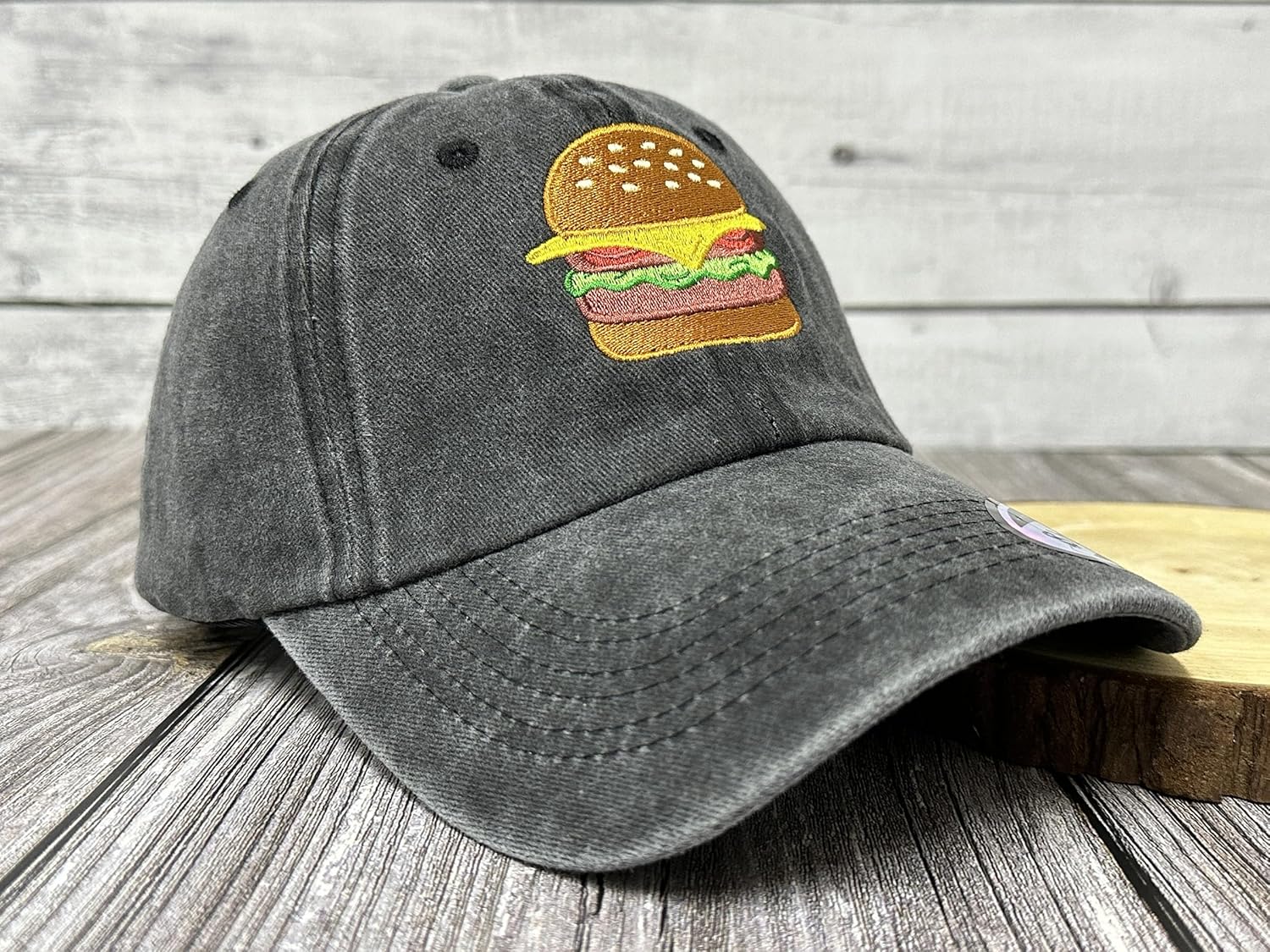 Cheesy Burger embedded Baseball Hats for Men Women