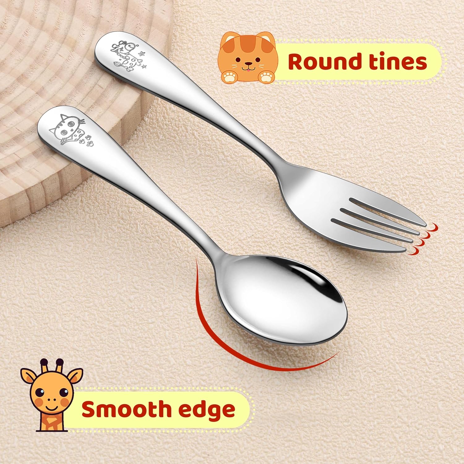 LIANYU Toddler Utensils Set