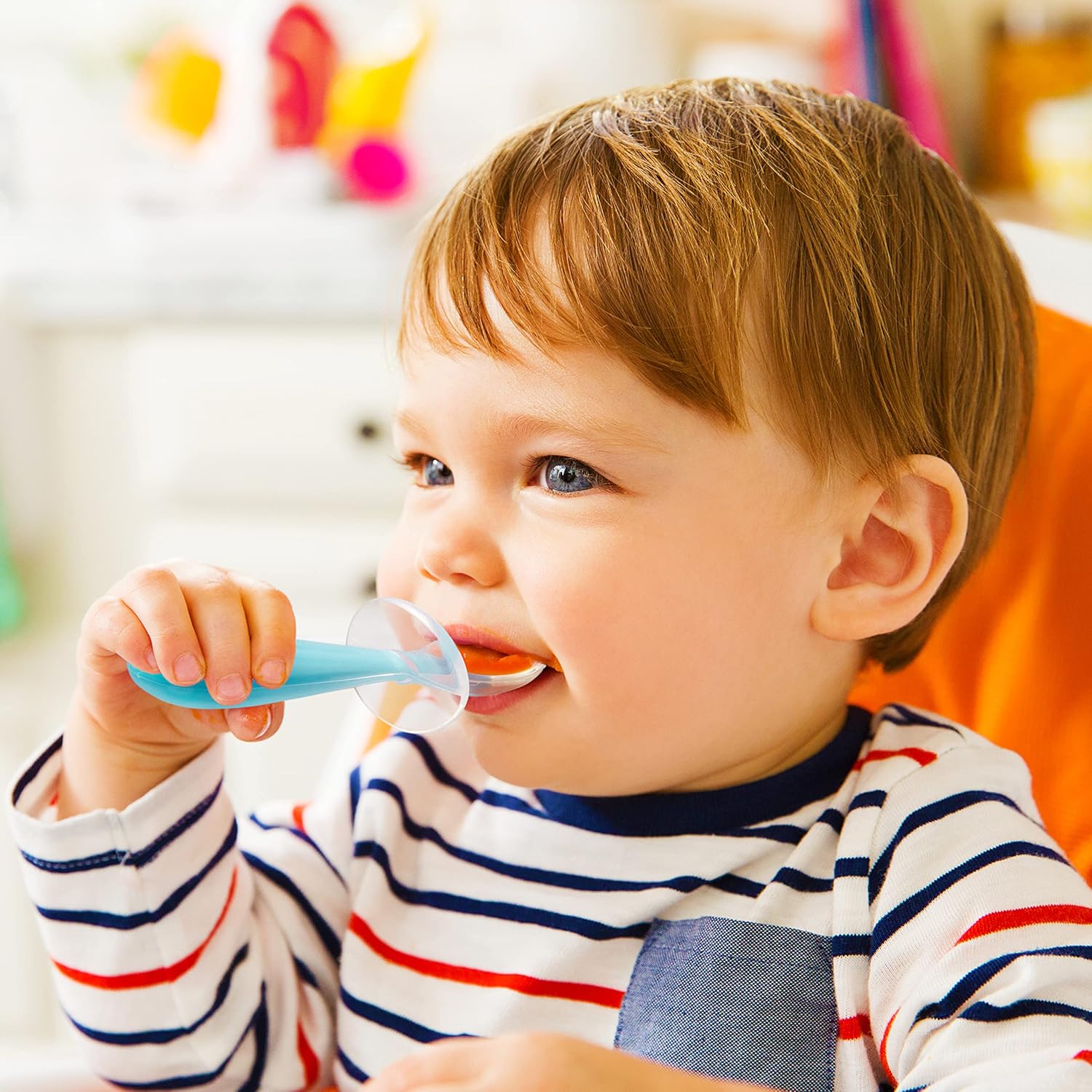 Munchkin Silicone Training Spoons with Choke Guard 4-Baby Set