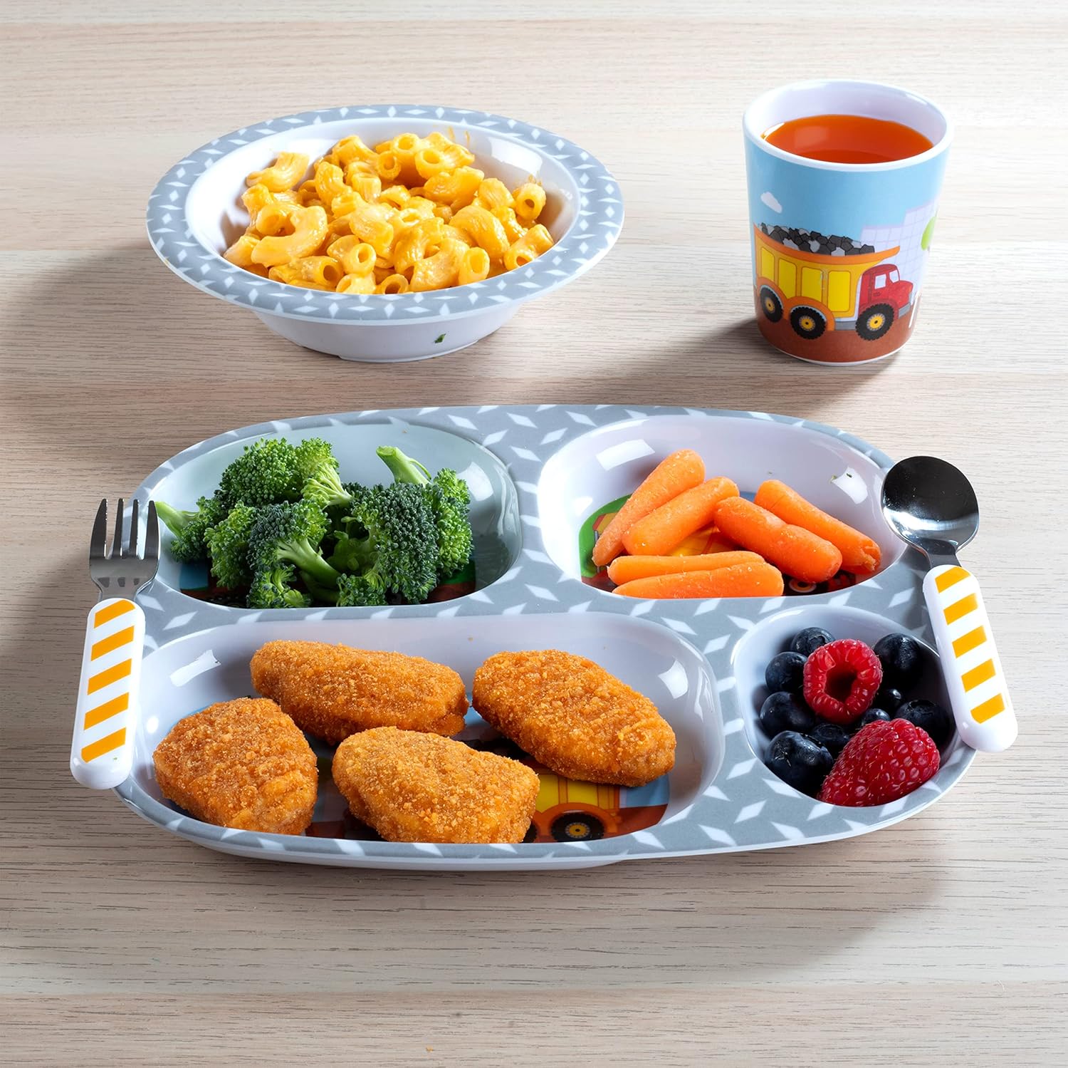 Bentology Construction Theme Self-Feeding Set for Kids