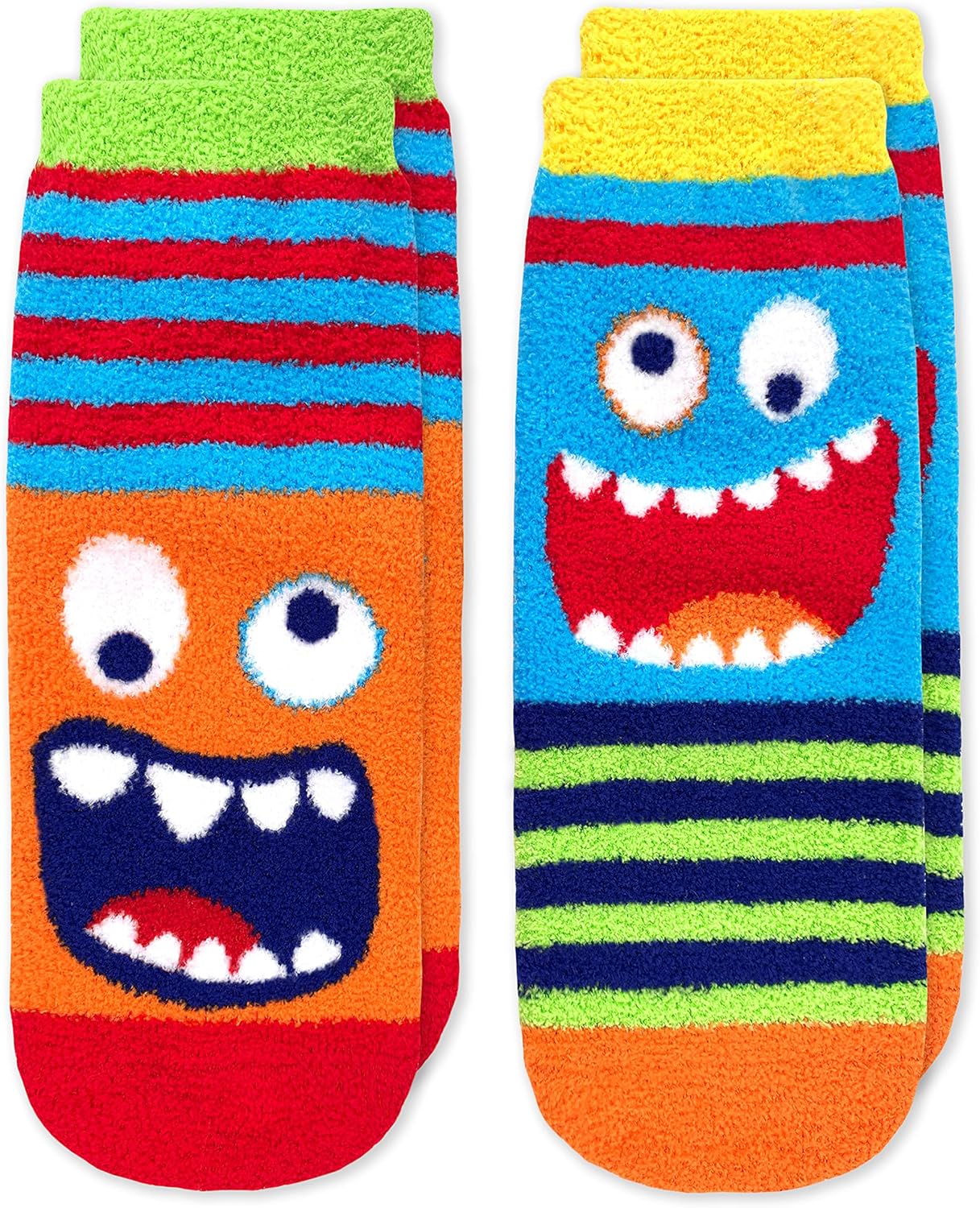 Monster Fuzzy Slipper Socks for Boys