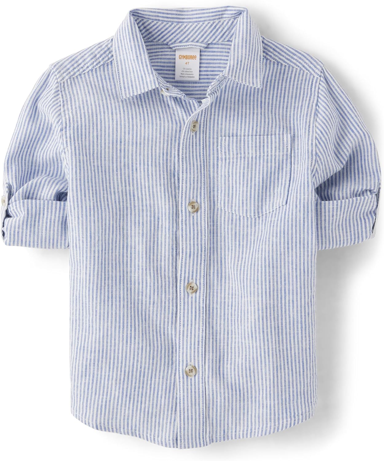 Gymboree Boys Long Sleeve Linen Button-Up Shirt