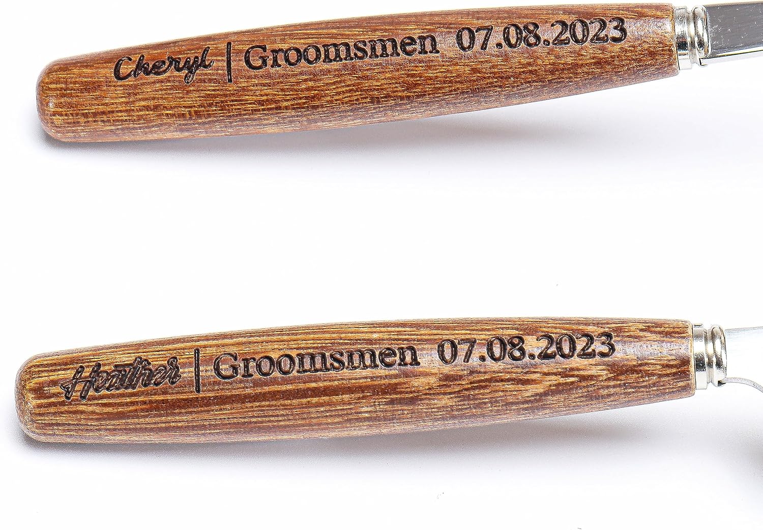 Personalized Stainless Steel Cutlery Set with Case and Engraved Handle
