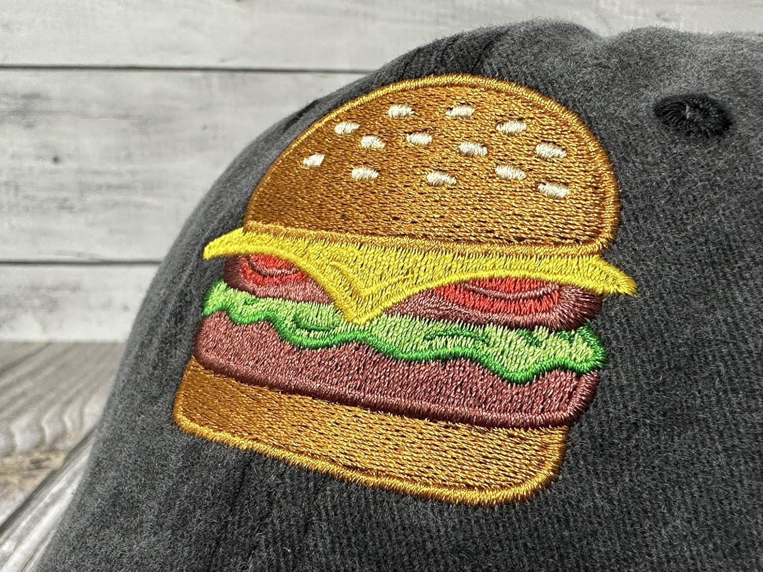 Cheesy Burger embedded Baseball Hats for Men Women