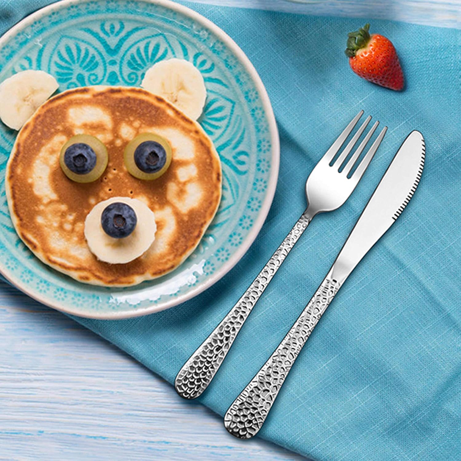 LIANYU Kids Flatware Set Cute Kids Utensils Perfect for Toddlers Toddler Tableware