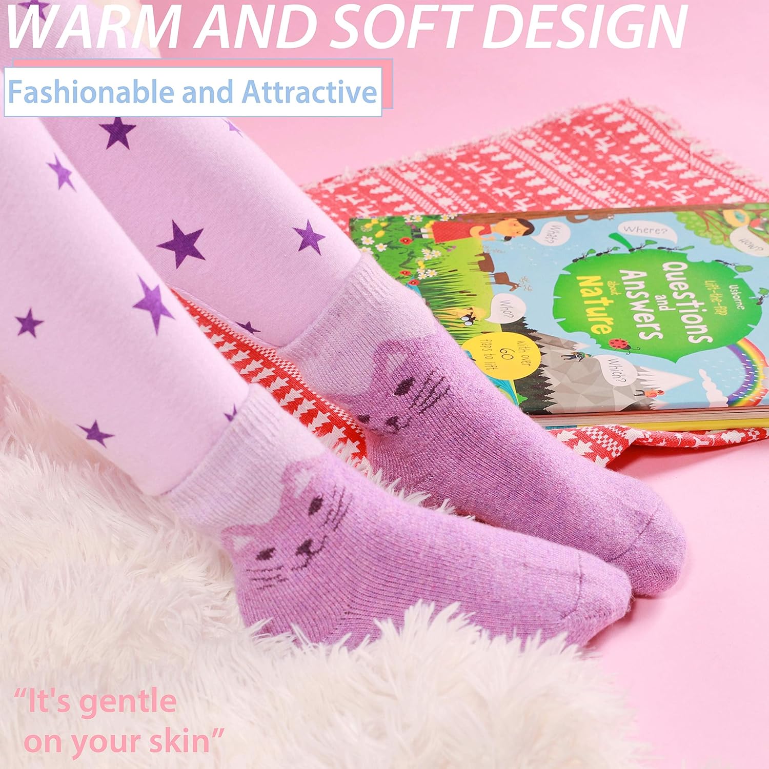 ANTSANG Merino Wool Hiking Socks for Toddlers